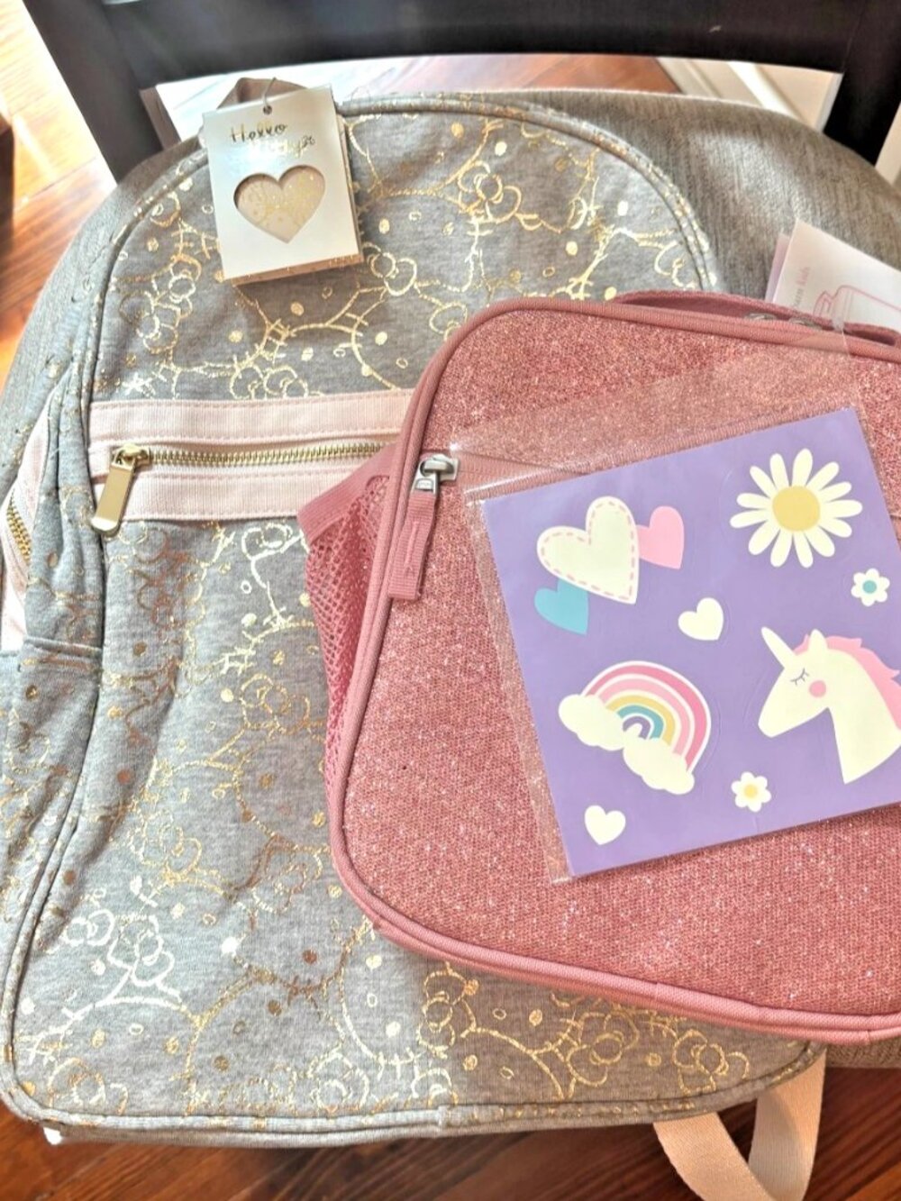 Pottery Barn NEW Hello Kitty BACKPACK LRG LUNCH BOX STICKER SET Travel girl